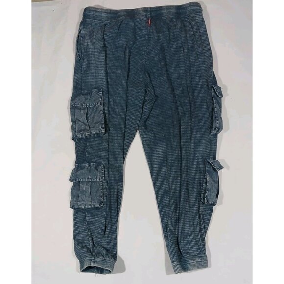 Hard Tail Forever Cargo Jogger Pants Size XXL Waffle Knit Gray Pull On Casual - Picture 5 of 7